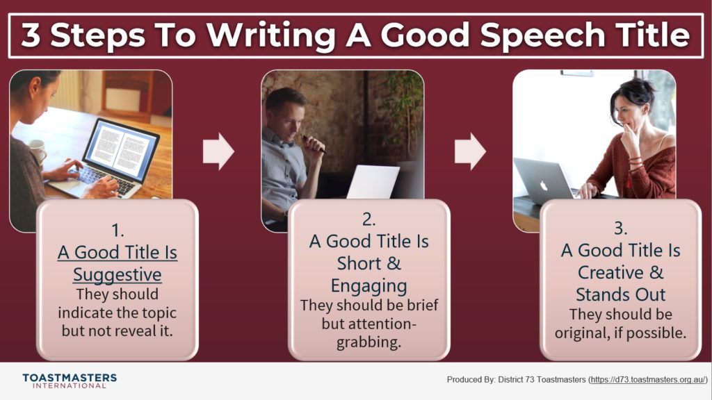how to make a title for speech